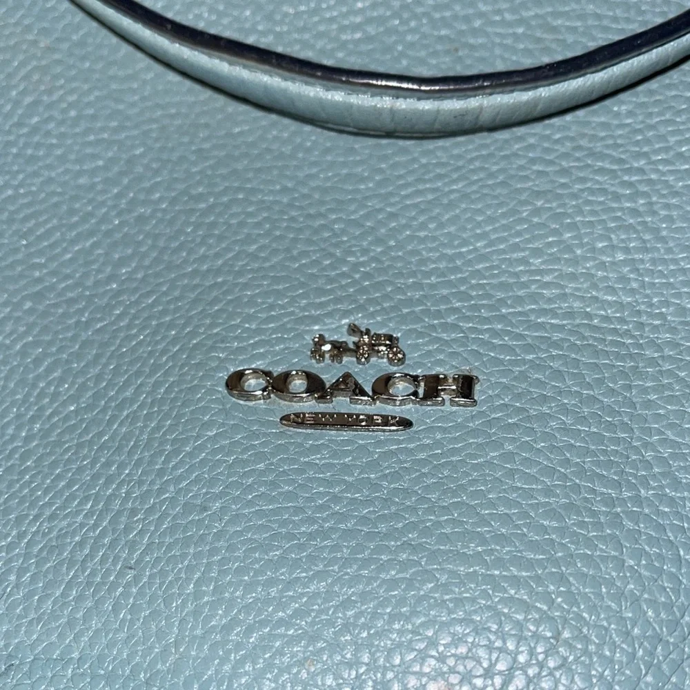 Coach Bluish Gray Leather Tote Bag No B1780-57124